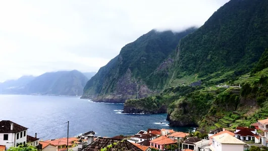 Seixal Black Sand Beach - Aerial View